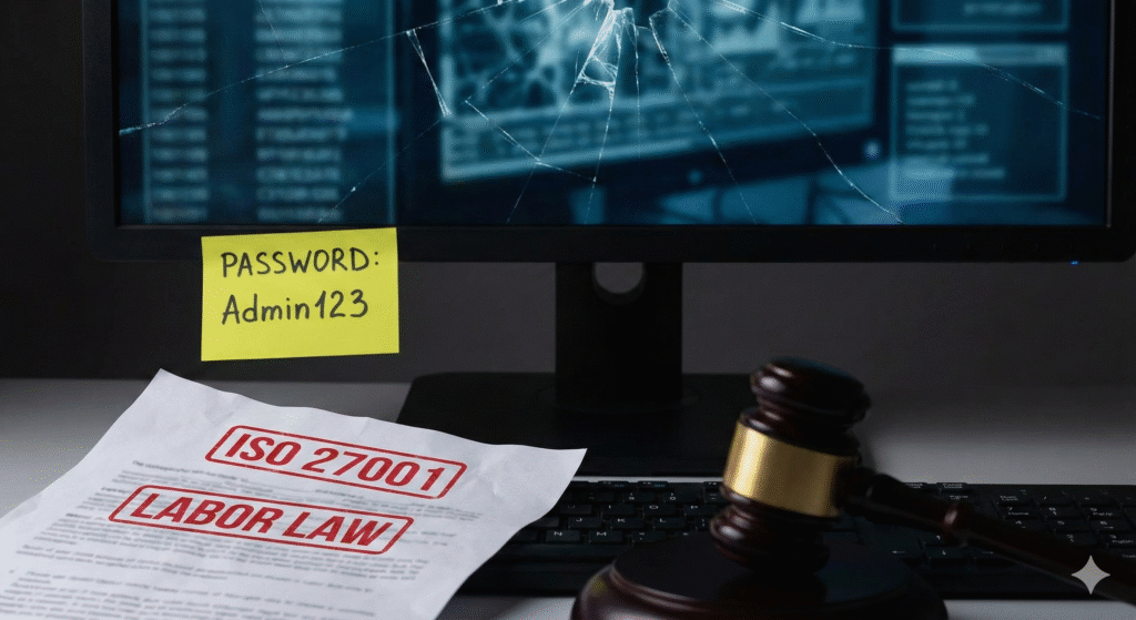 El Post-it en el monitor: Brecha de seguridad, suicidio de la ISO 27001 y causa de despido